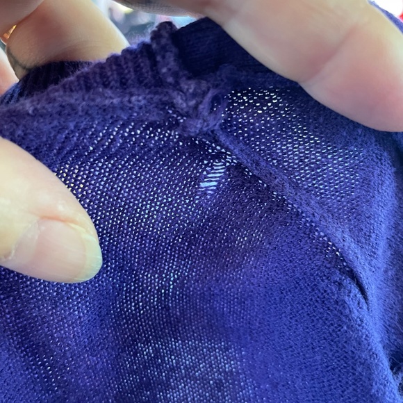 Purple Mini Gap Cardigan Sweater Women's Size XS - Picture 4 of 6